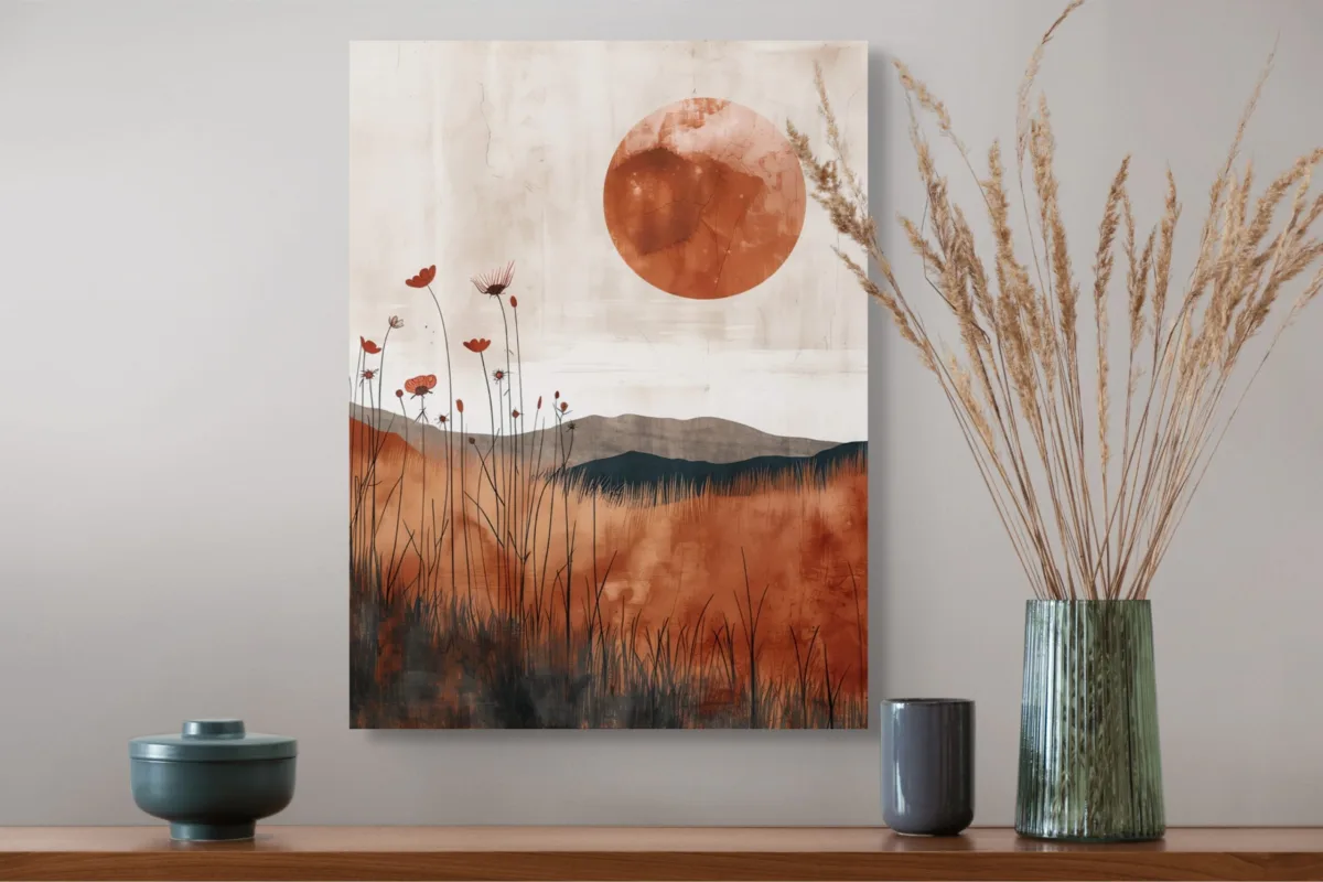 Tableau Soleil Ocre – Nature & paysages – vue 2