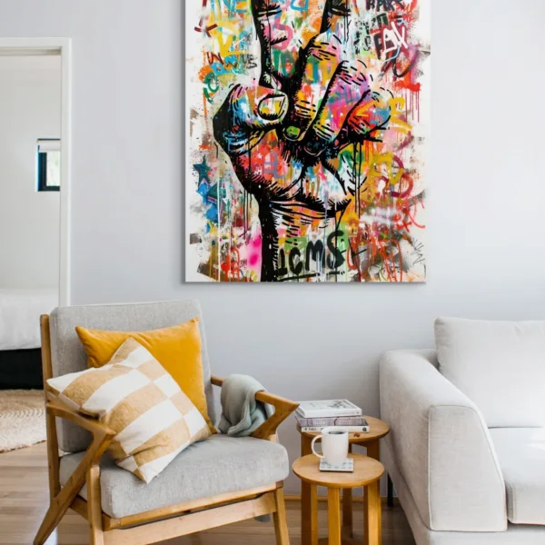 Tableau Urban Peace – Pop Art – vue 2