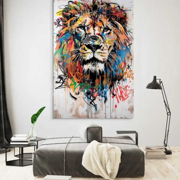 Tableau Rugissement Urbain – Pop Art – vue 2