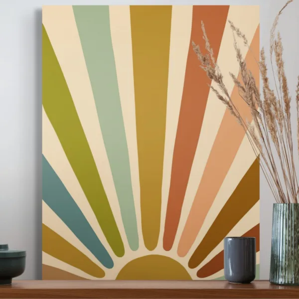 Tableau Soleil Rétro – Boho Chic – vue 2