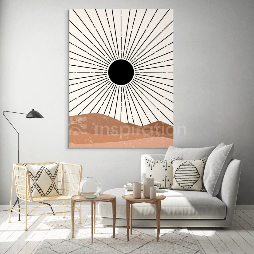 inspiration.ma - Soleil Mystique - Art Minimaliste - b24 1