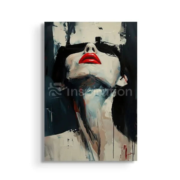 Tableau Rouge Énigmatique – Abstrait
