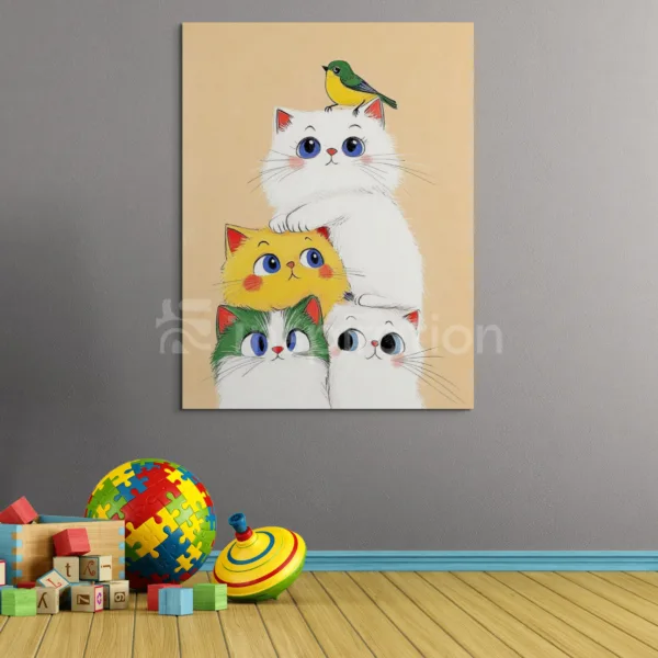 Tableau La Tour des Chatons – Rêves d'Enfants – vue 2