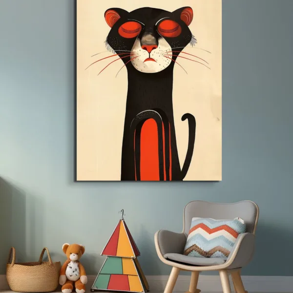 Tableau Panthère Mystique – Rêves d'Enfants – vue 2