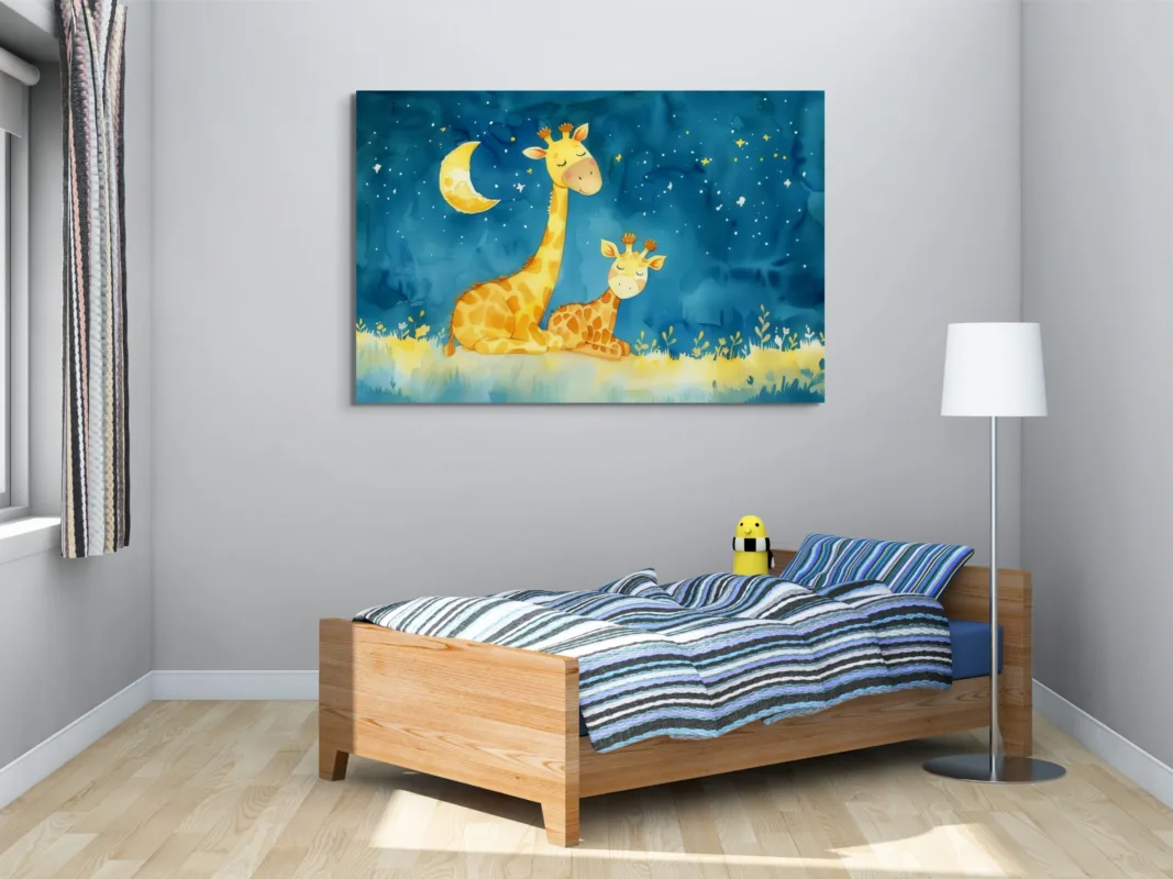 Tableau Douce Nuit Giraffe – Enfants – vue 2