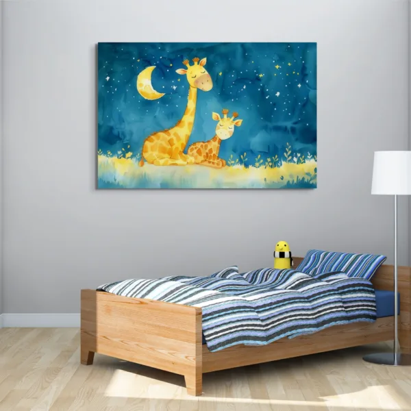 Tableau Douce Nuit Giraffe – Rêves d'Enfants – vue 2