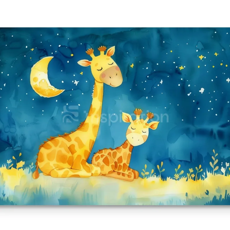 Tableau Douce Nuit Giraffe – Enfants